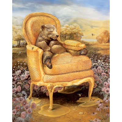 Honey Bear Chair Poster - Large