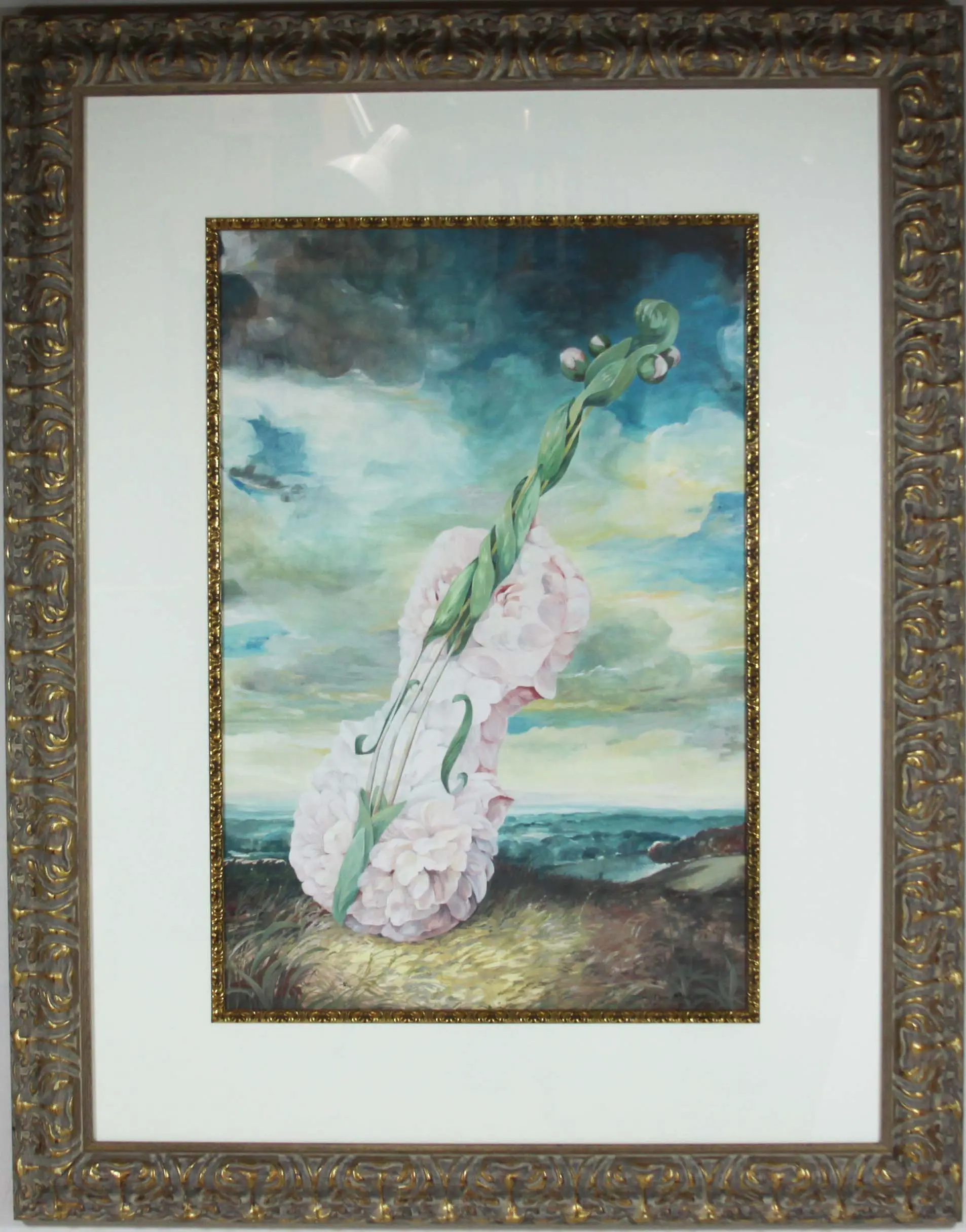 Framed Peony Cello